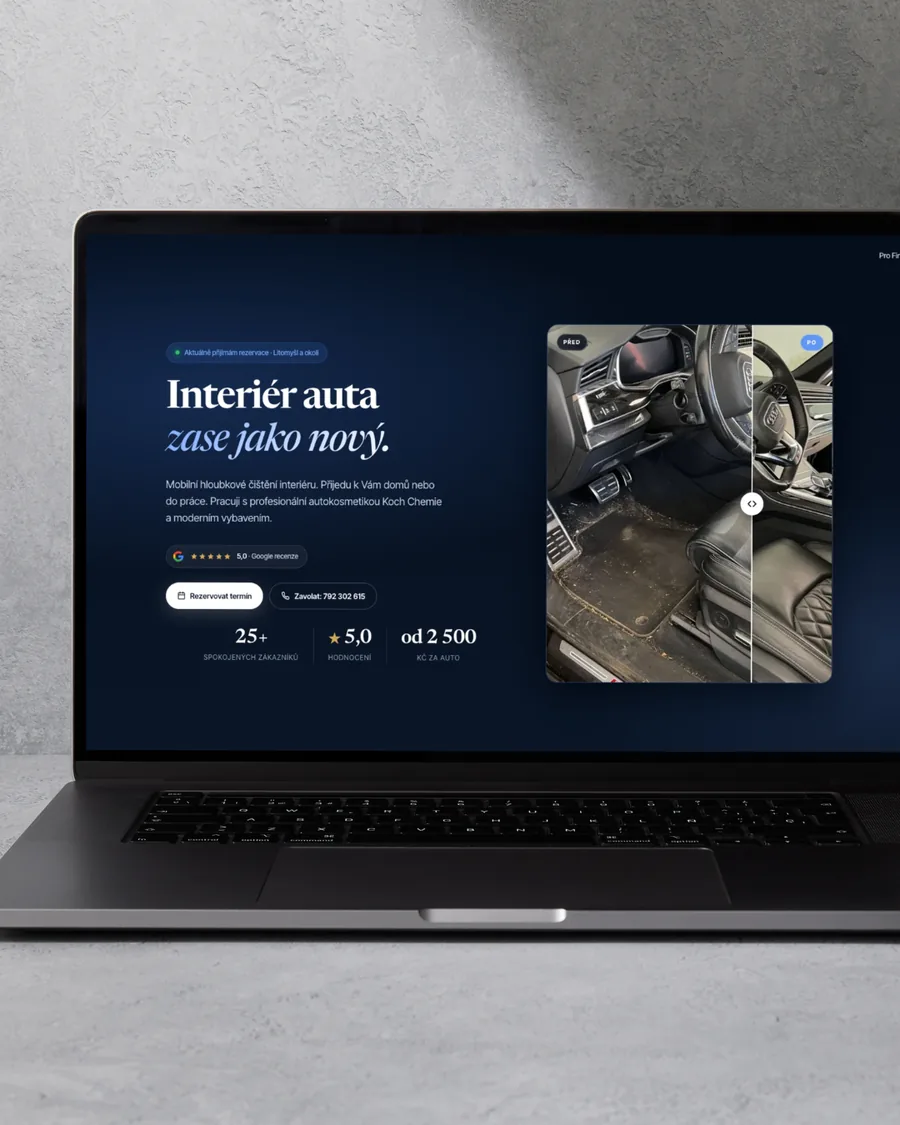 Web firmy eXpress Detailing